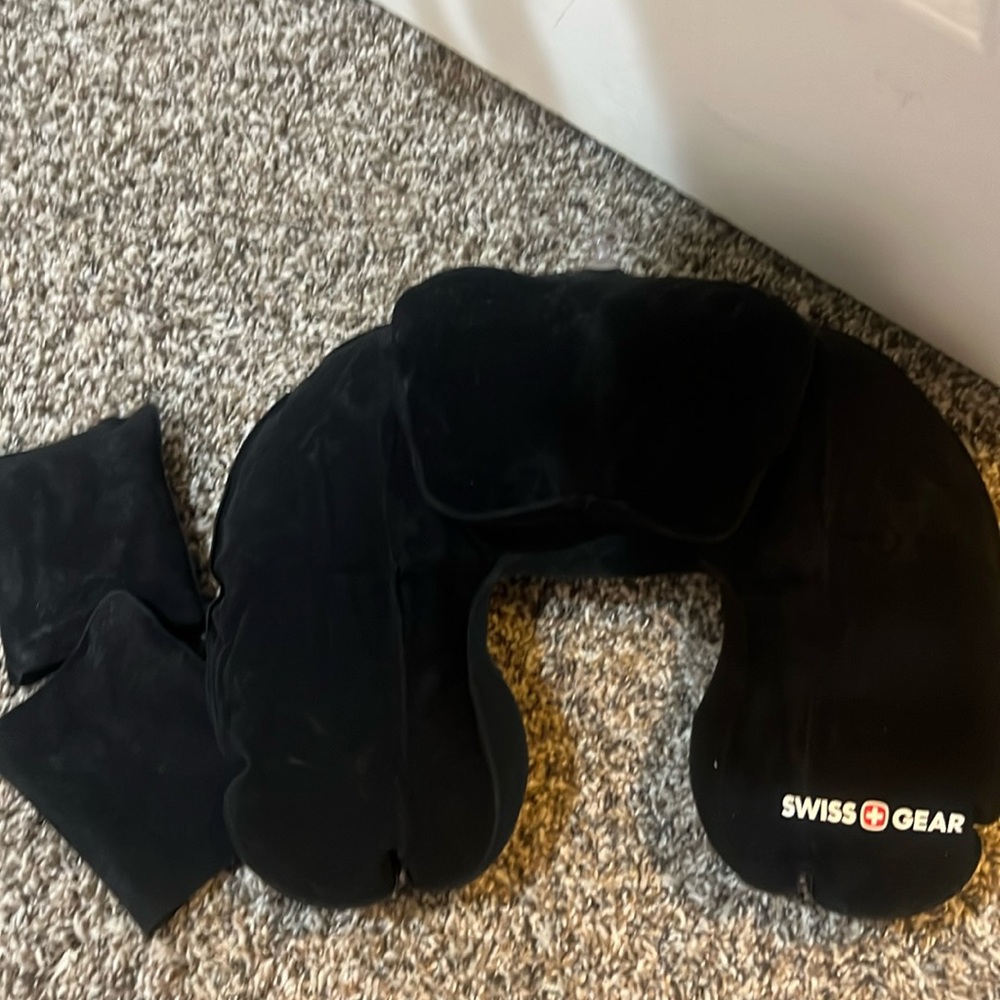 Inflatable travel pillow-set of two